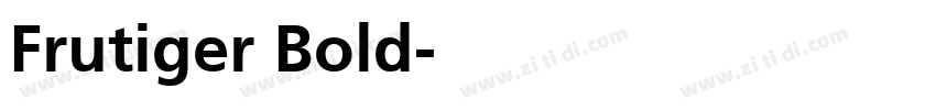 Frutiger Bold字体转换